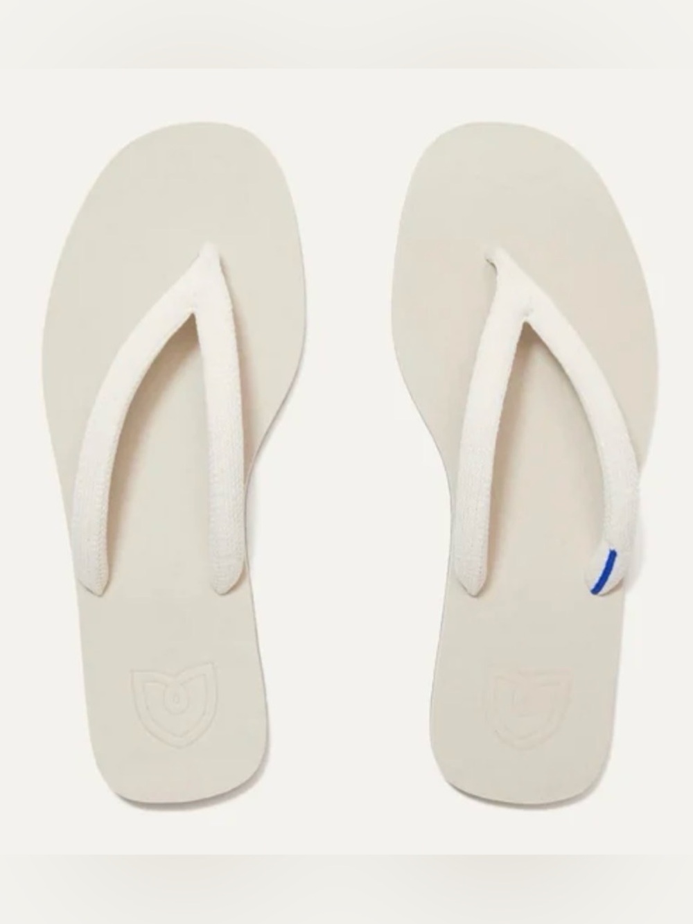 Rothy’s Women’s Flip Flop Thong Sandals White Sand Tortoise Shell Outsole Sz 9